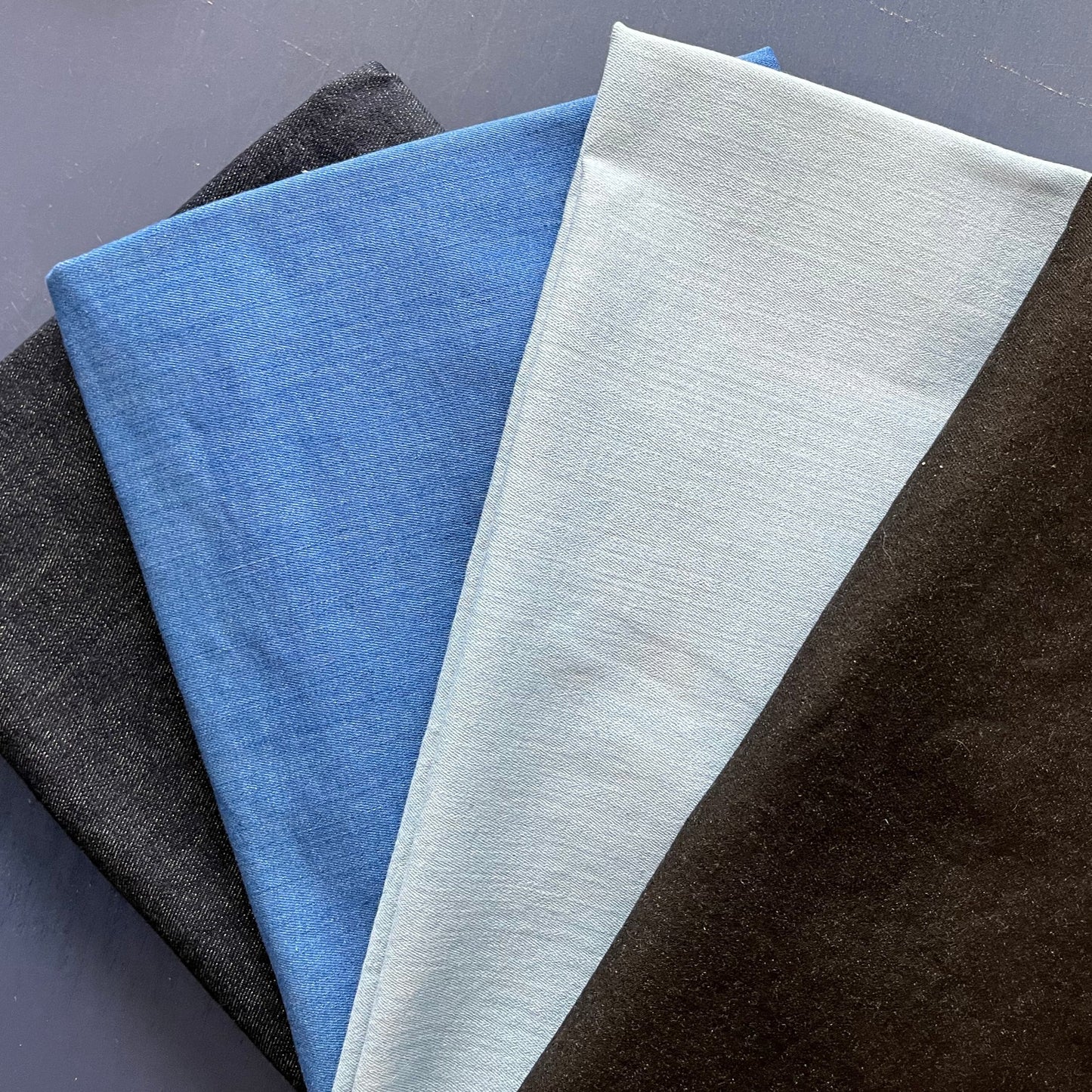 Dark Blue, Light Blue, Bright Blue or Black Denim STRETCH