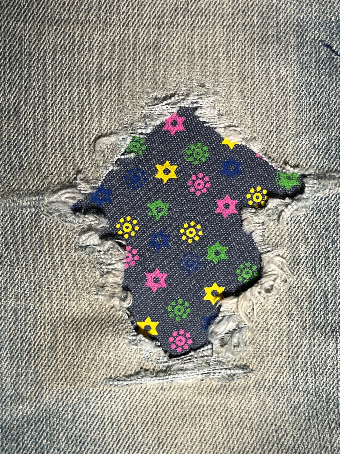 Wheel of Stars Denim (Pretty Patches)