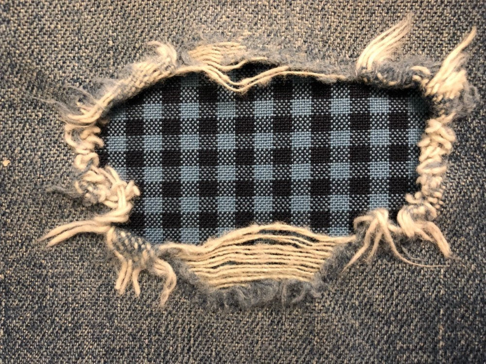 Navy Blue or Red Check