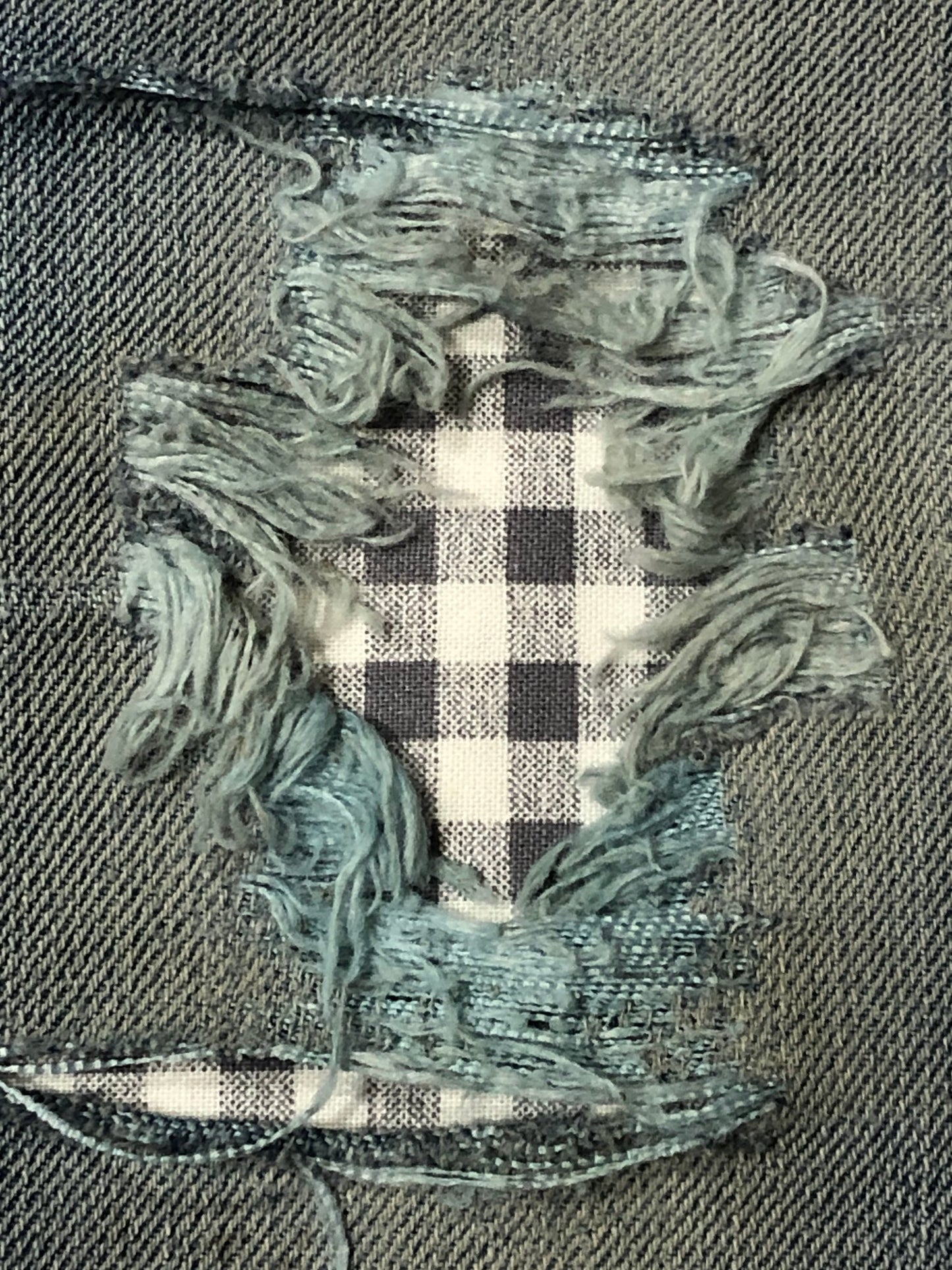 Grey and White Gingham Check