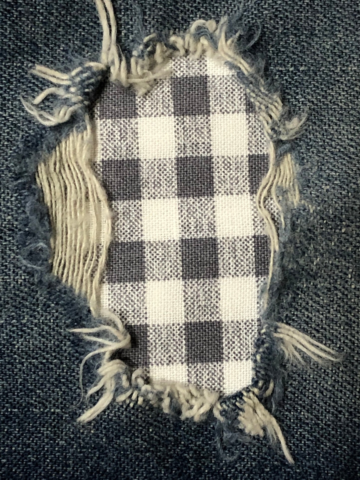 Grey and White Gingham Check