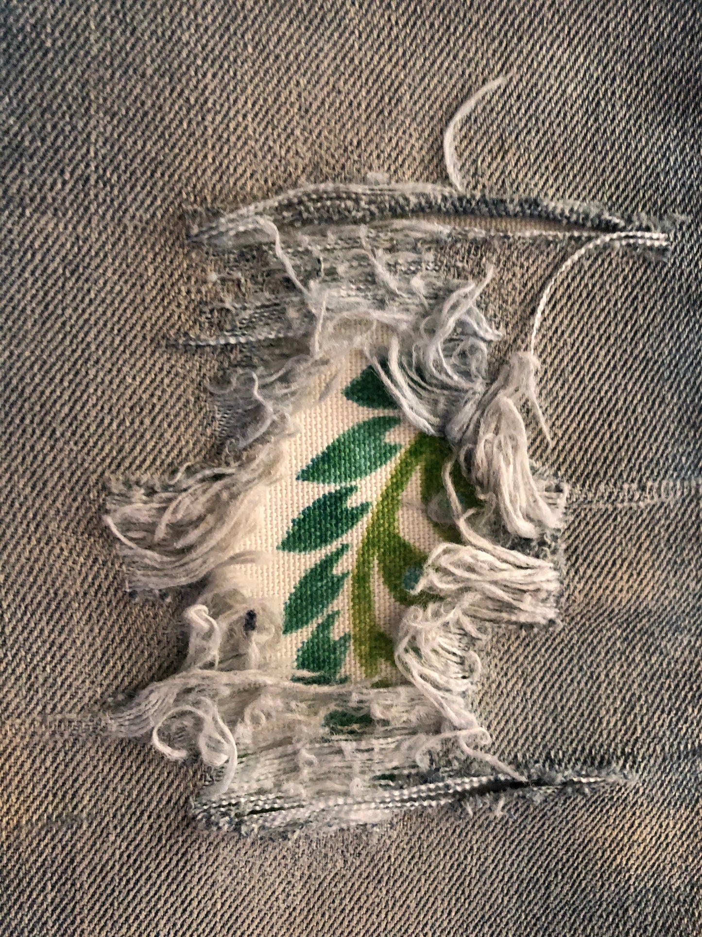 Teal and Green Leaf "Pretty Patches"