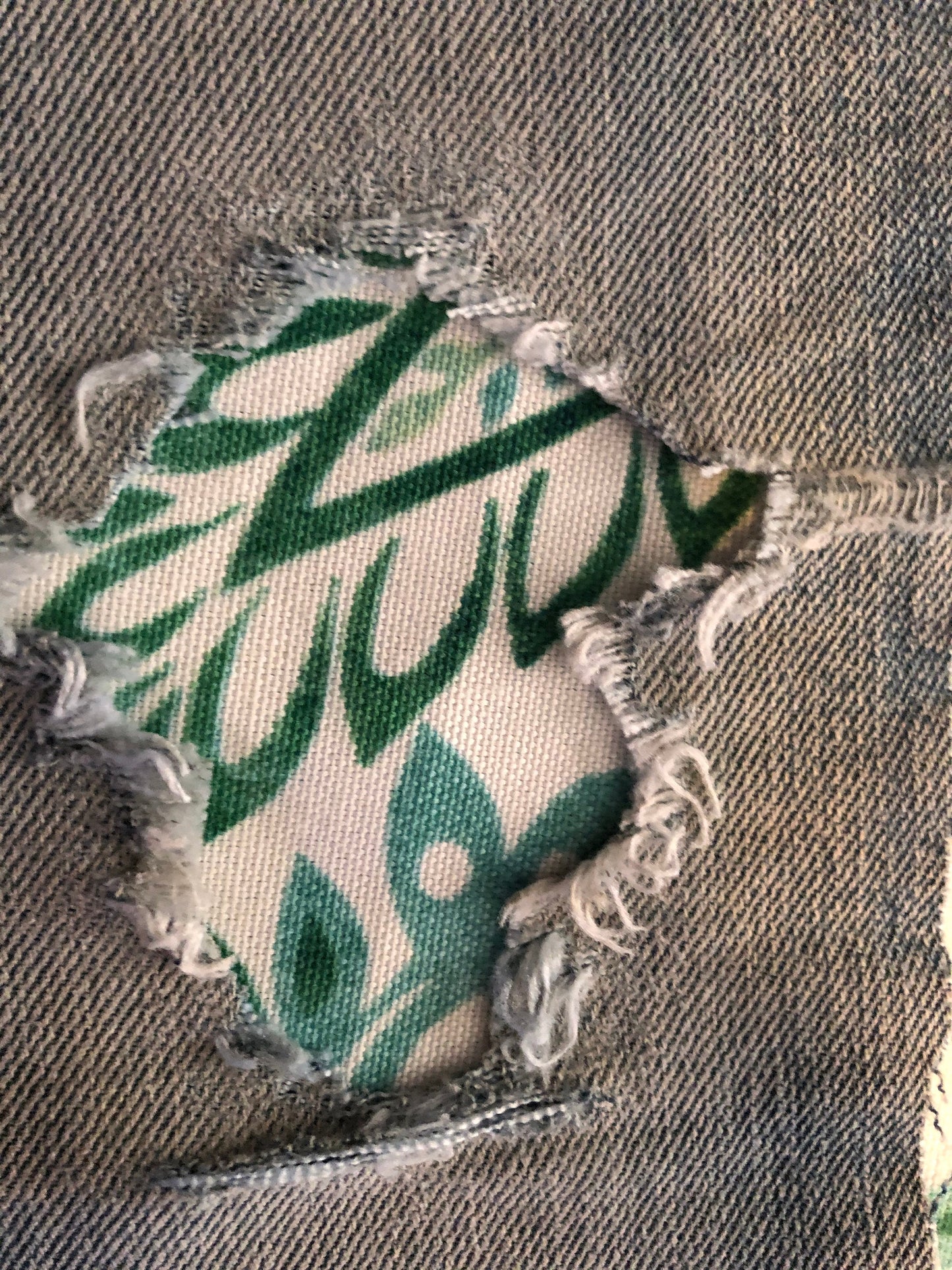 Teal and Green Leaf "Pretty Patches"
