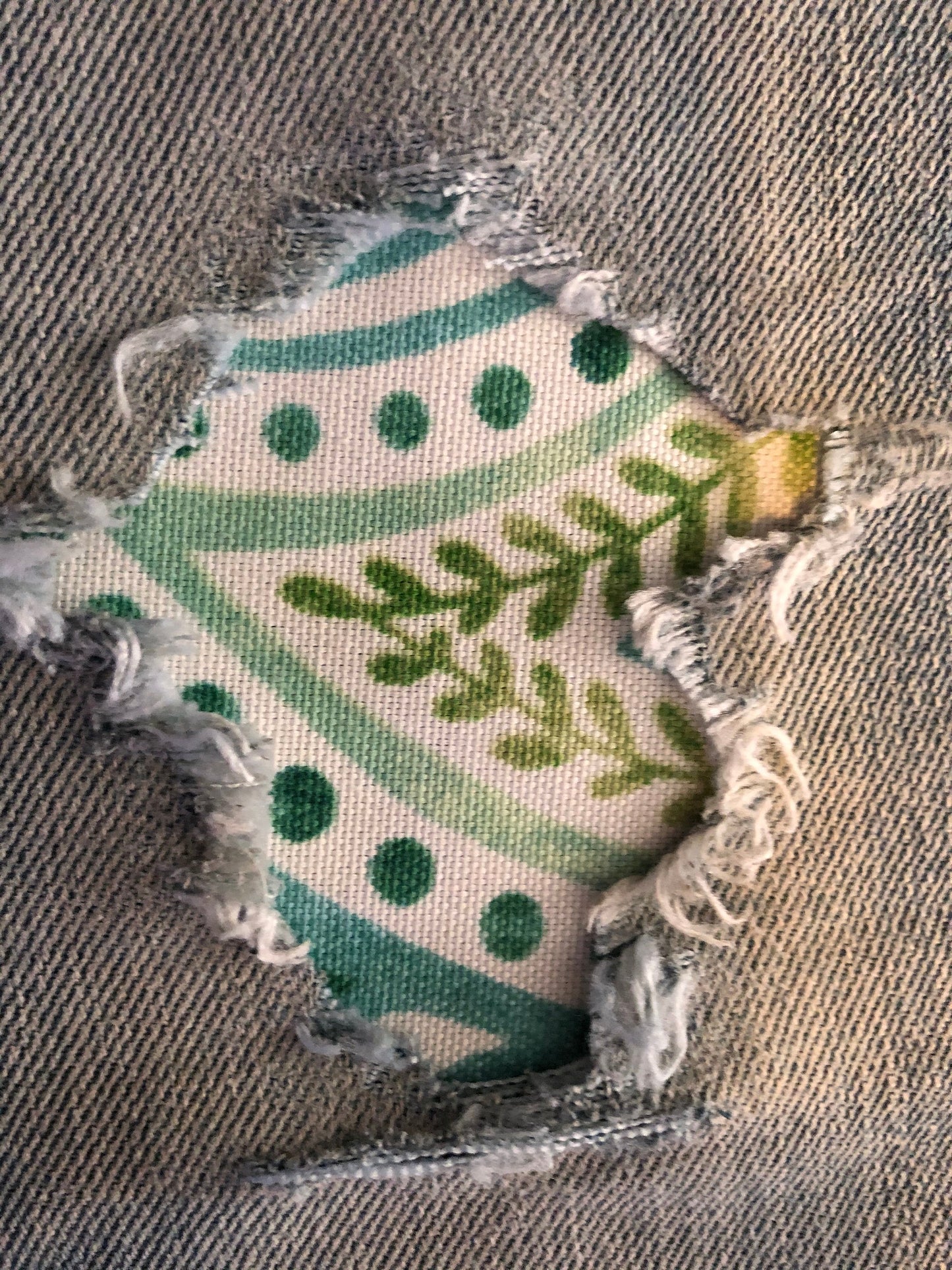 Teal and Green Leaf "Pretty Patches"