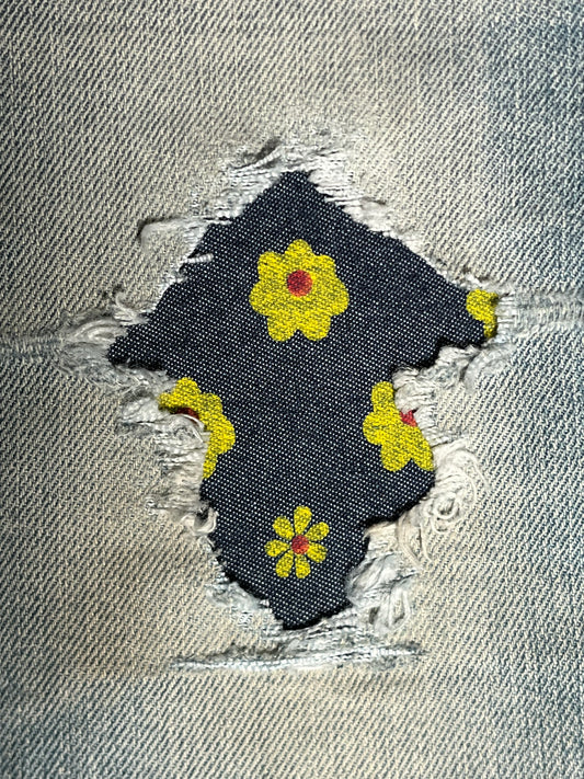 Indigo Tulip Denim  (Pretty Patches)