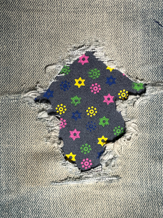 Wheel of Stars Denim  (Pretty Patches)