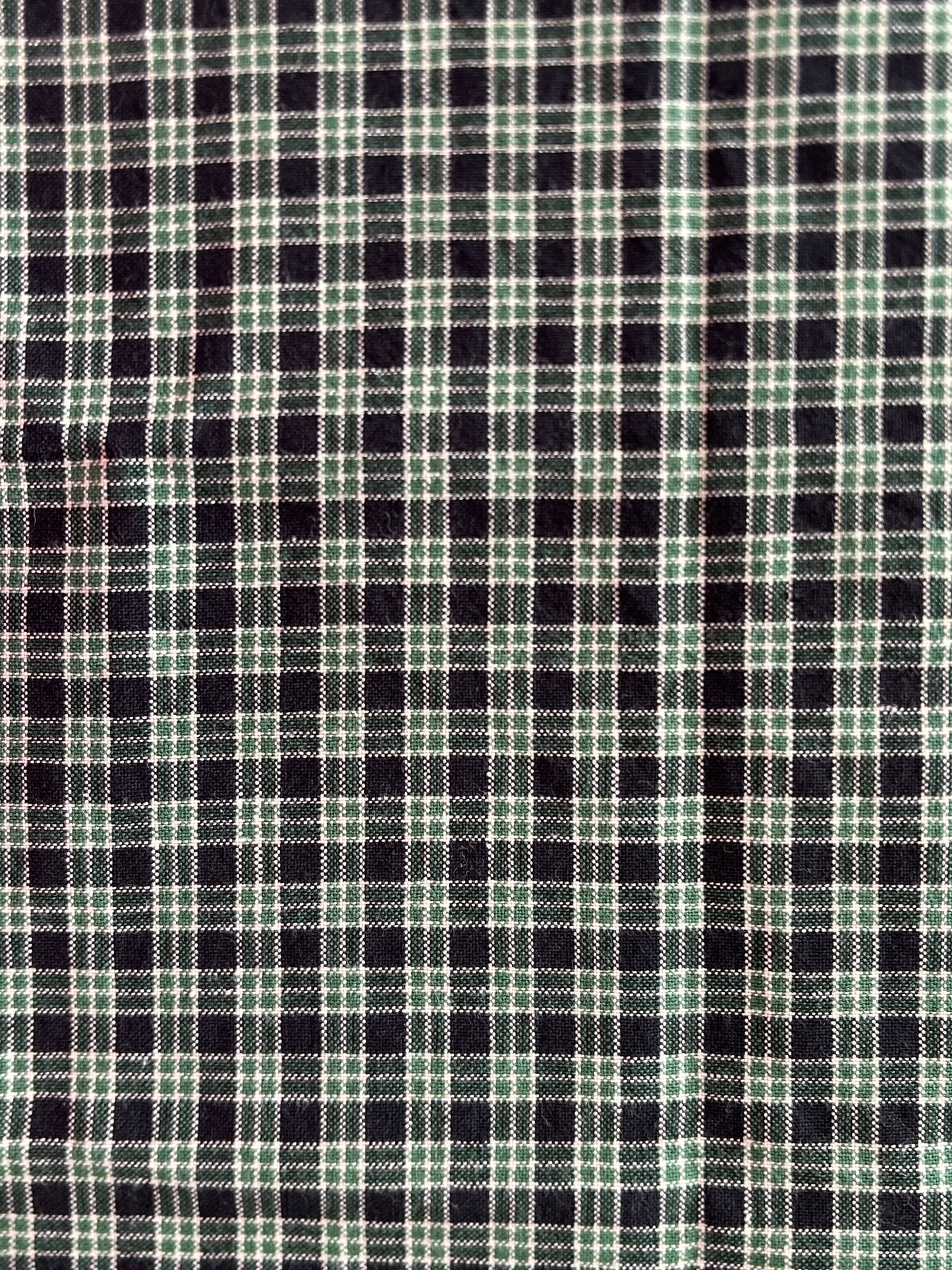 Dark Green and Black Plaid