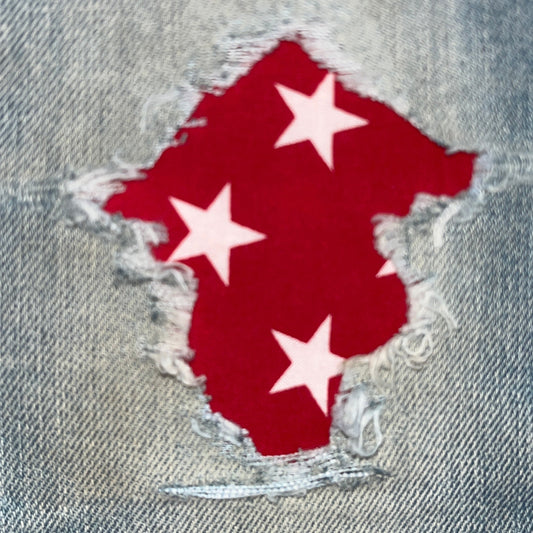 White Stars on Red