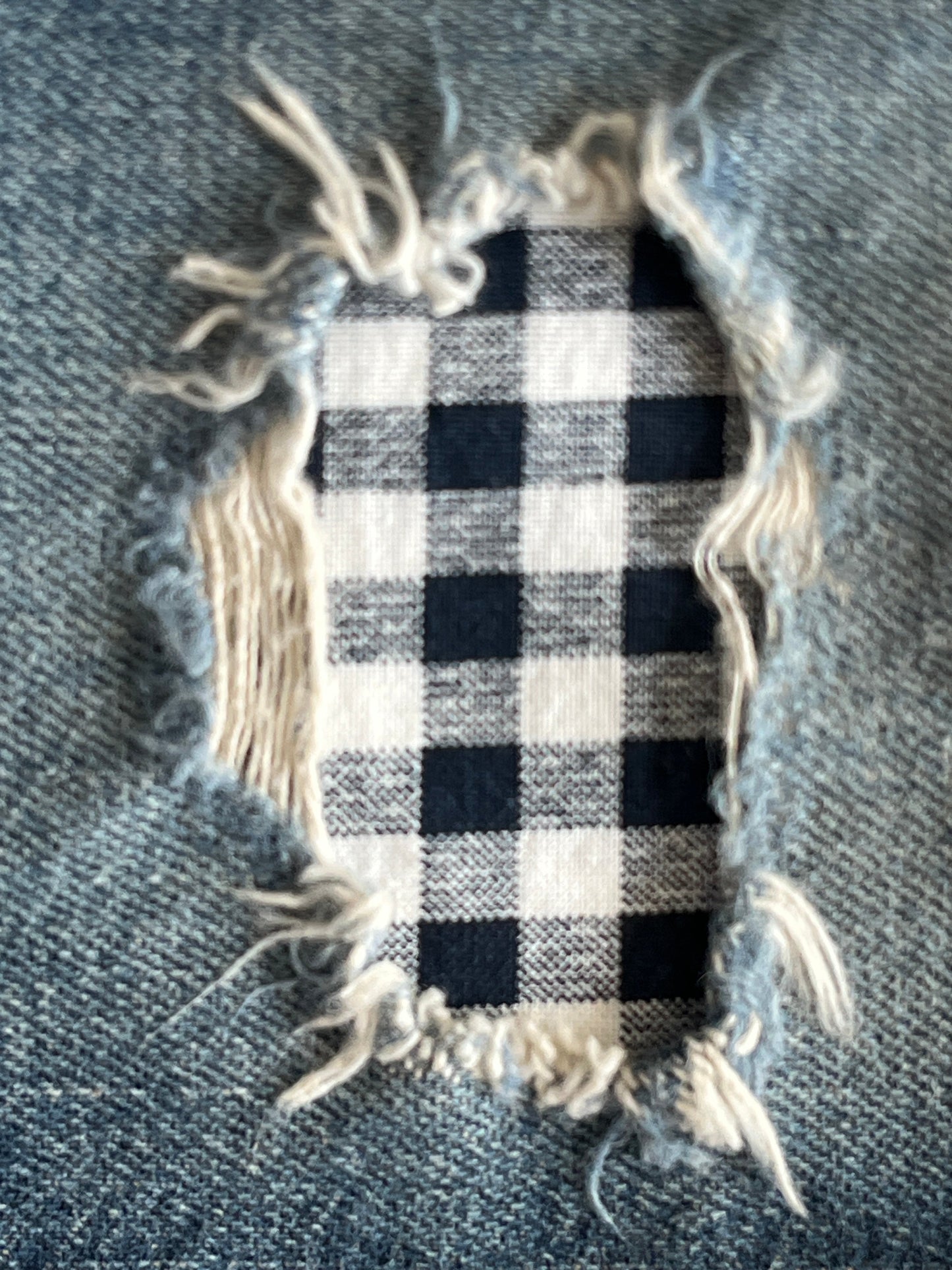 Navy Blue Gingham Check