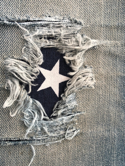 White Stars on Navy (Pretty Patches)