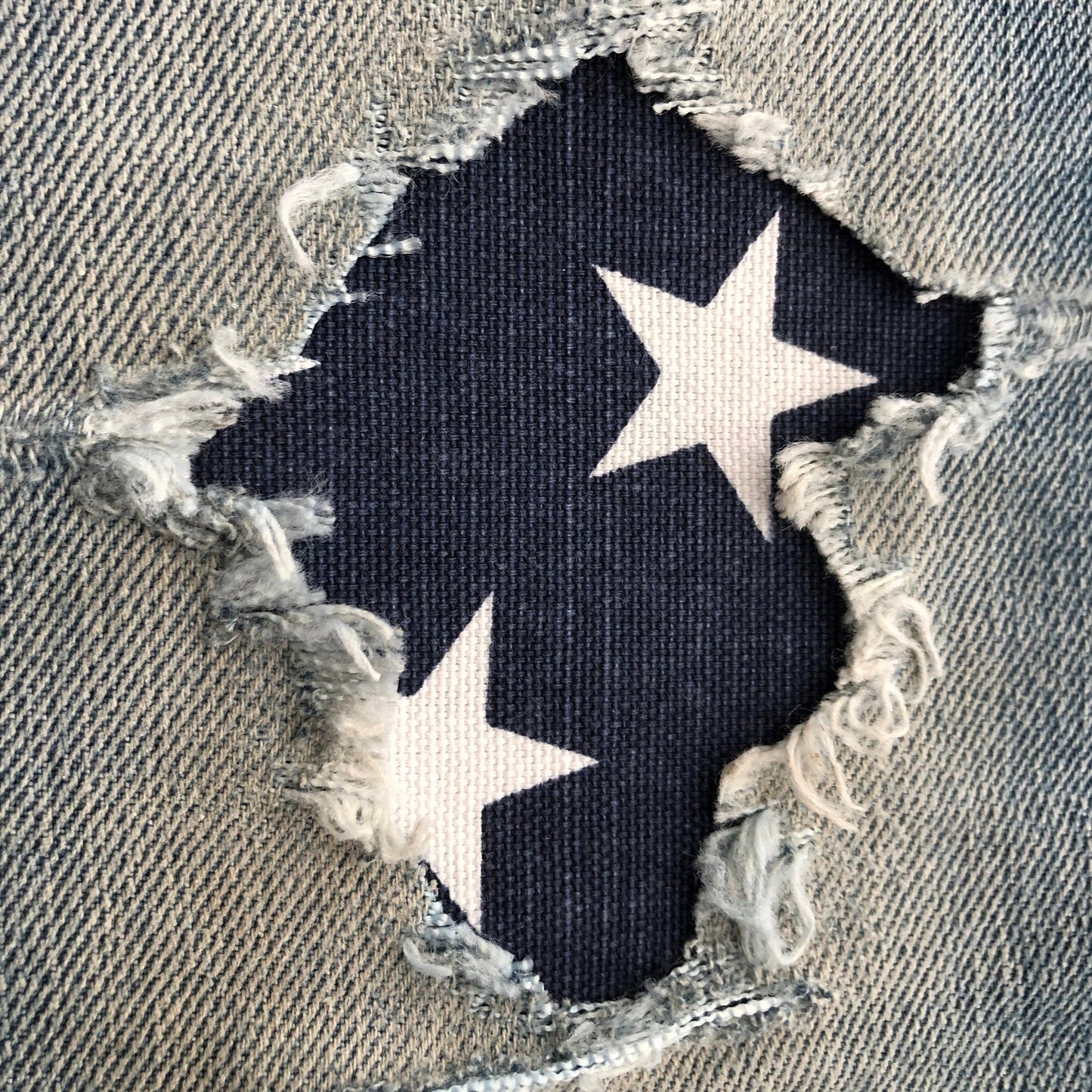 White Stars on Navy (Pretty Patches)