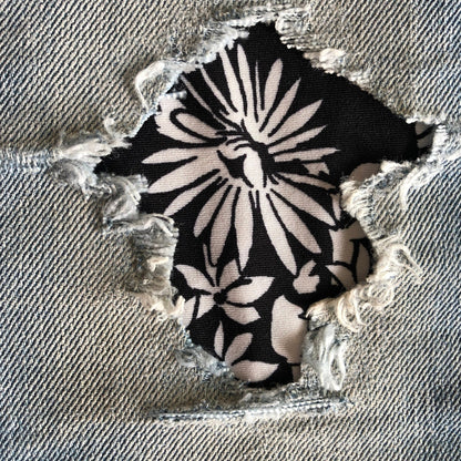 Black and White Floral STRETCH