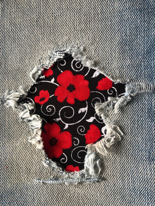 Red Poppy on Black