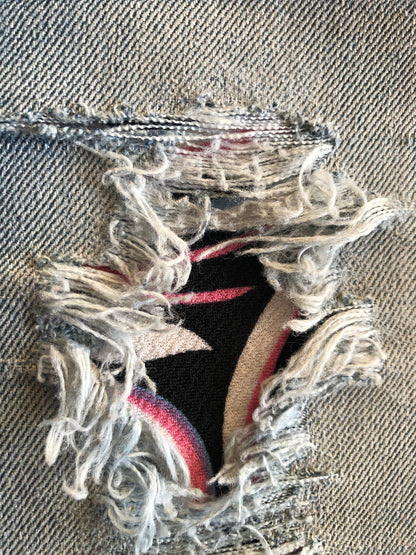 Black, Pink and Blue Swirl STRETCH