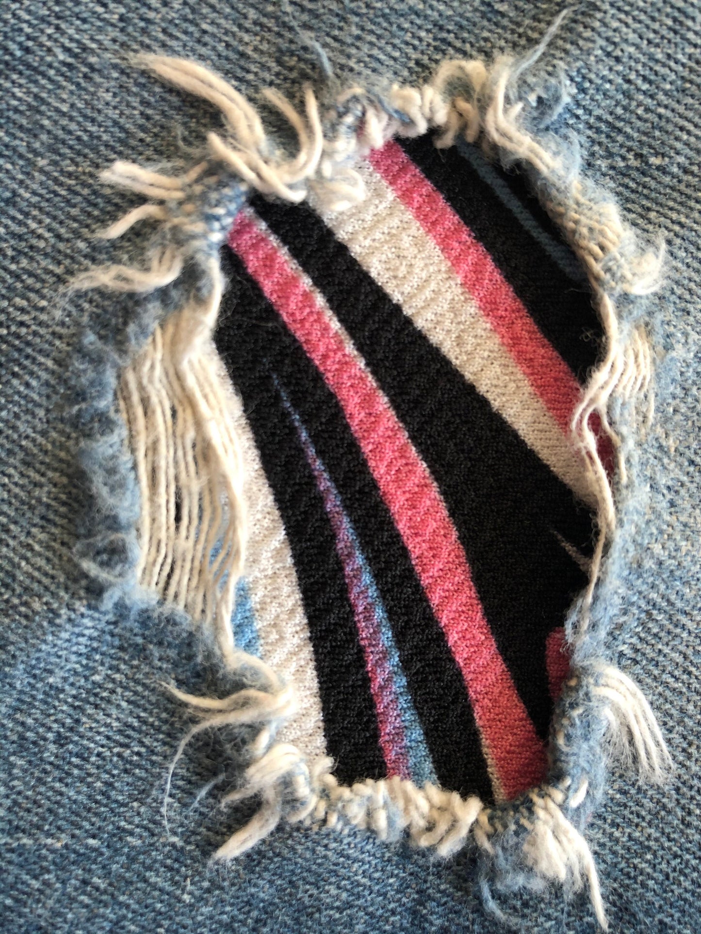 Black, Pink and Blue Swirl STRETCH