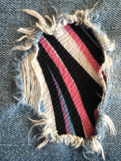 Black, Pink and Blue Swirl STRETCH