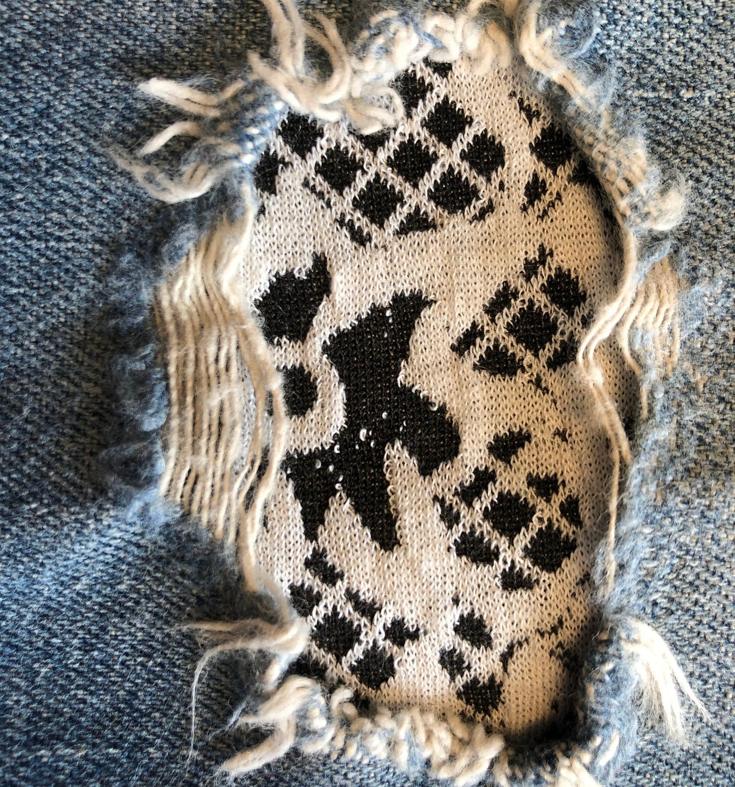 Black and White Modern Texture STRETCH with or without backing